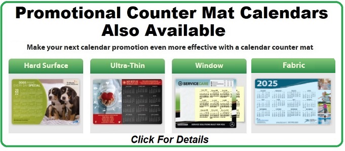 Calendar Counter Mats