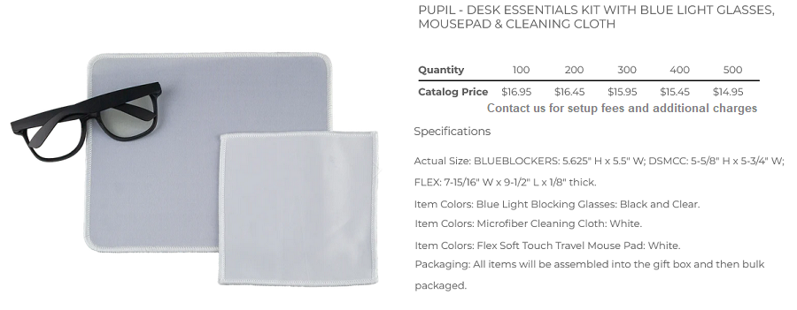 Eyeglass Desk Pad Microfiber