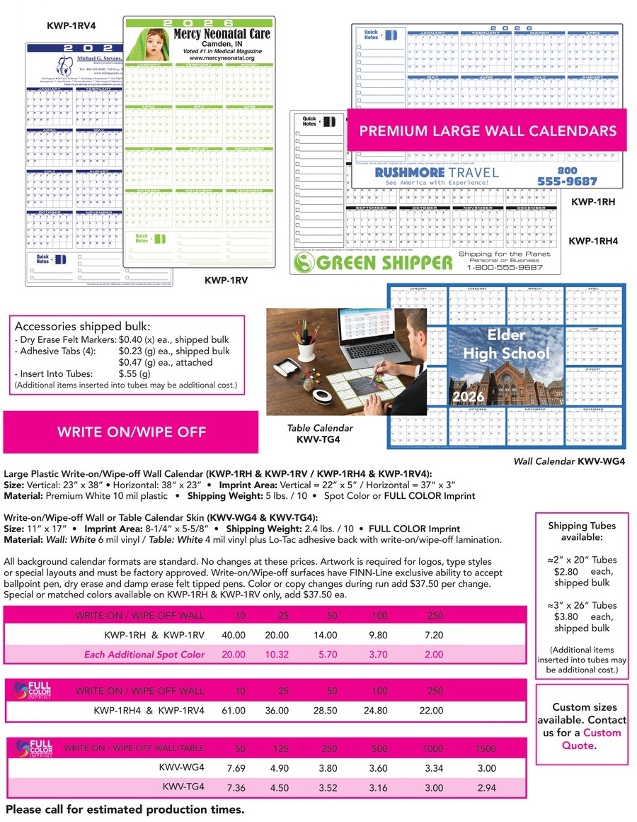 Vinyl Wall Calendars